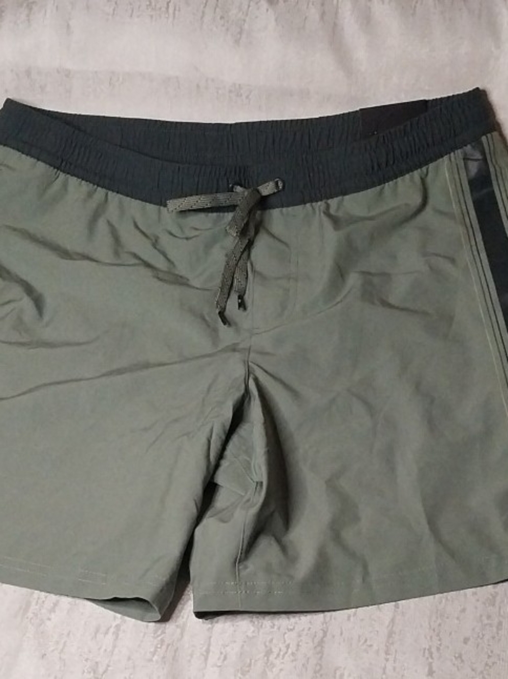 Quiksilver Olive Green Swim Trunks with Dark Waistband Mens L